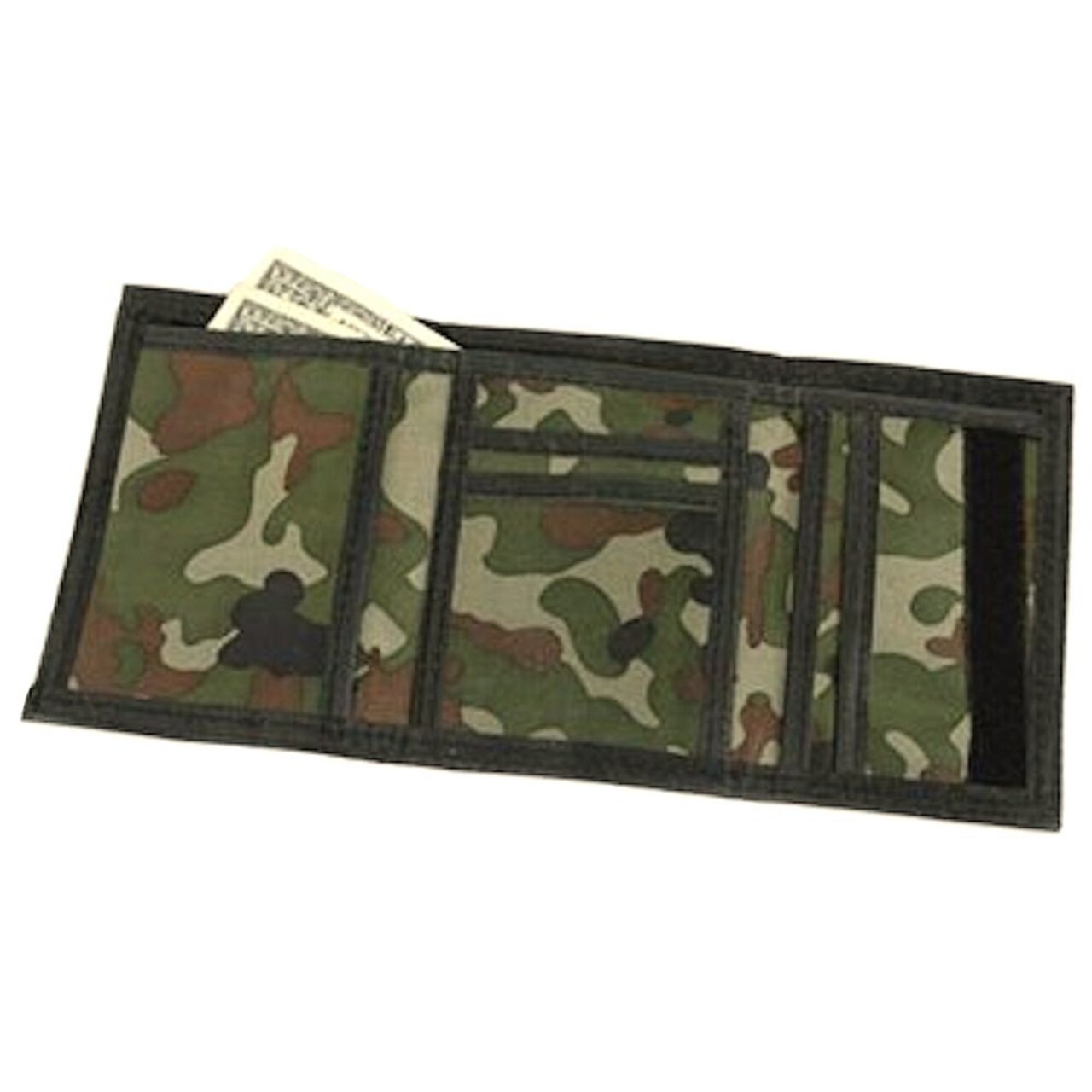 Fun Express Army Camouflage Wallet Nylon Velcro Trifold Kids Wallets for Boys Camo Hunting (1)